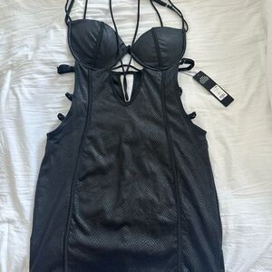 Chic Black Strappy Dress